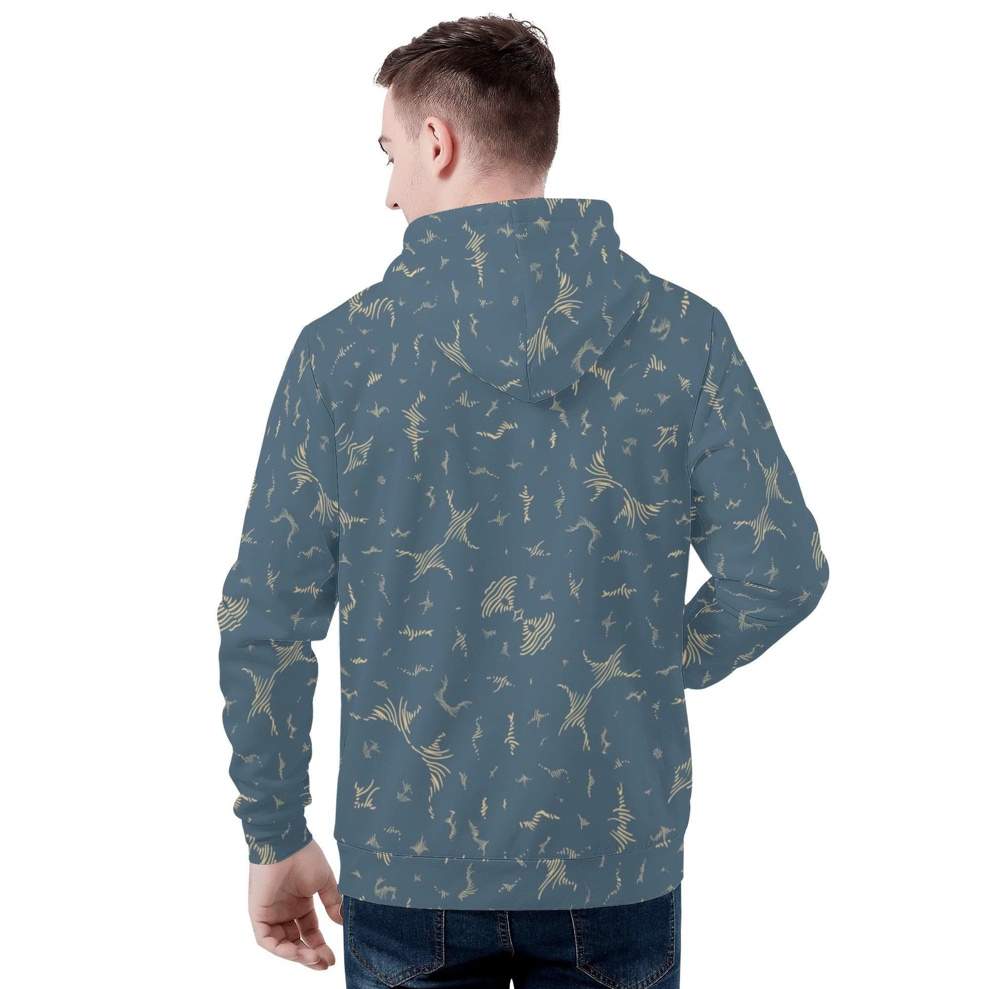 Celestial Drift Warm Velvet Hoodie - Soft & Cozy - High-Quality Polyester - Drawstring Hood - Long Sleeves - Front Pocket - Happy Moth