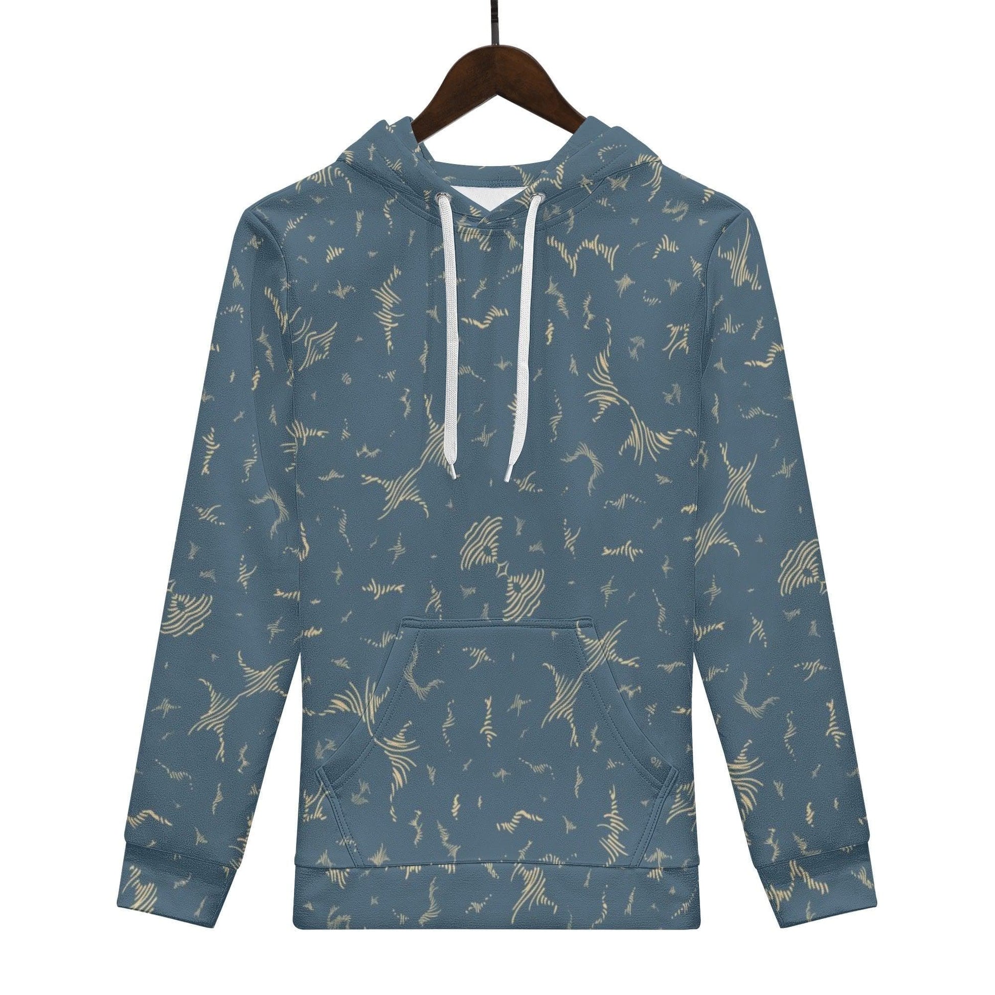 Celestial Drift Warm Velvet Hoodie - Soft & Cozy - High-Quality Polyester - Drawstring Hood - Long Sleeves - Front Pocket - Happy Moth