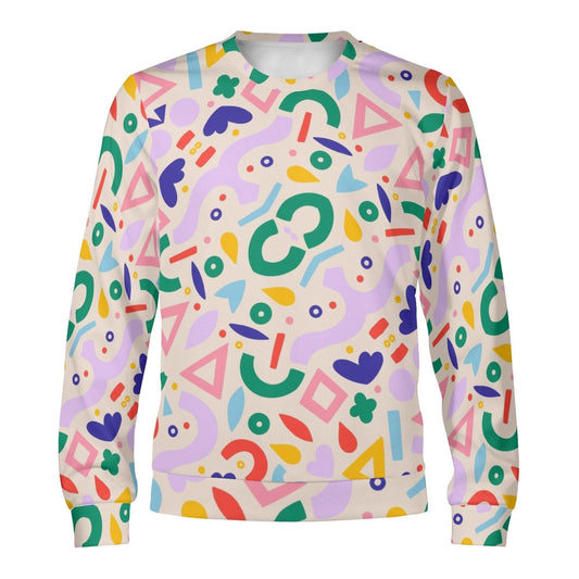 Chroma Chaos Pullover Sweatshirt | Soft Polyester | Perfect Gift - Happy Moth