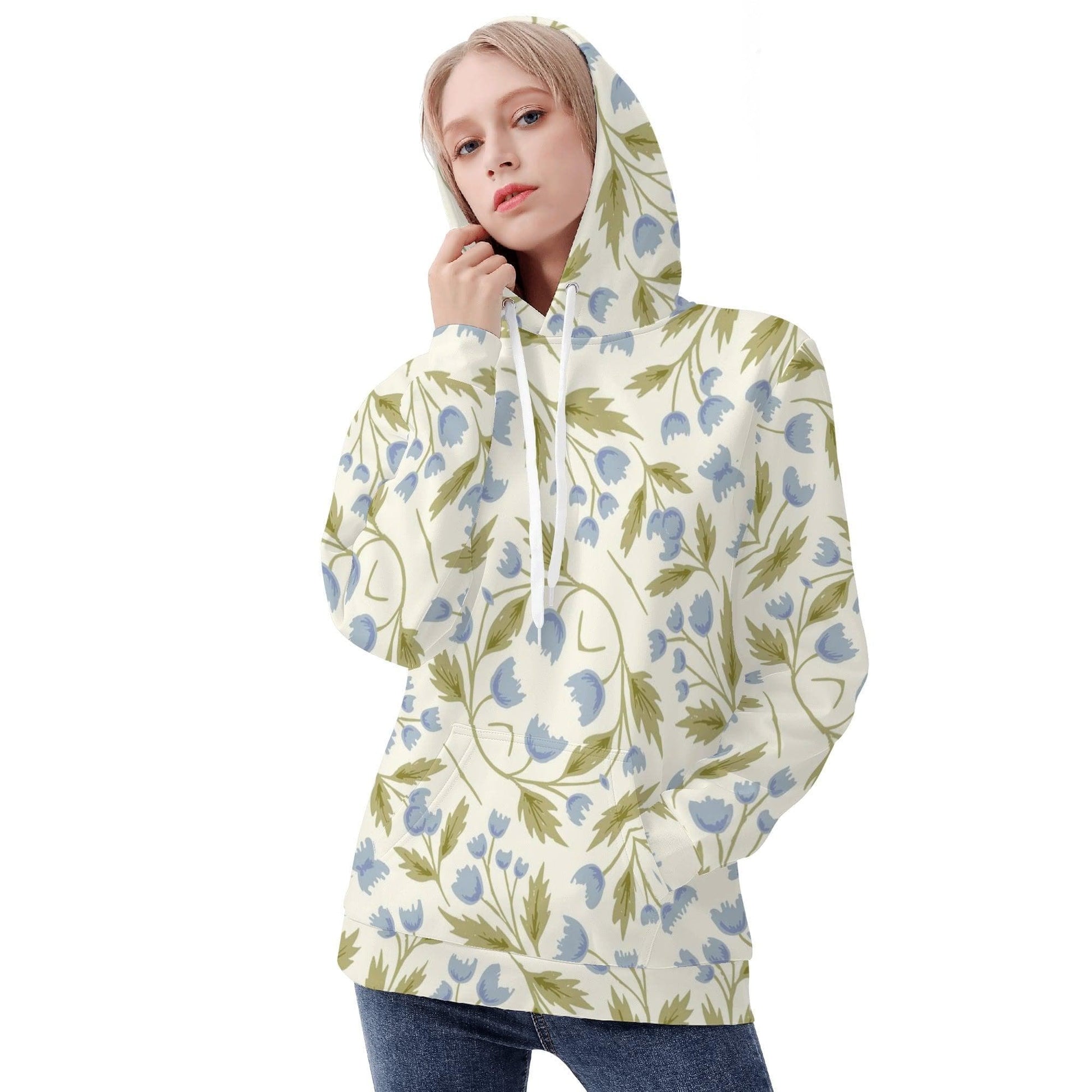 Fern Flow Hoodie - High-Quality Velvet Hoodies - Soft, Durable, and Easy Care - Ideal for Autumn and Winter - Happy Moth