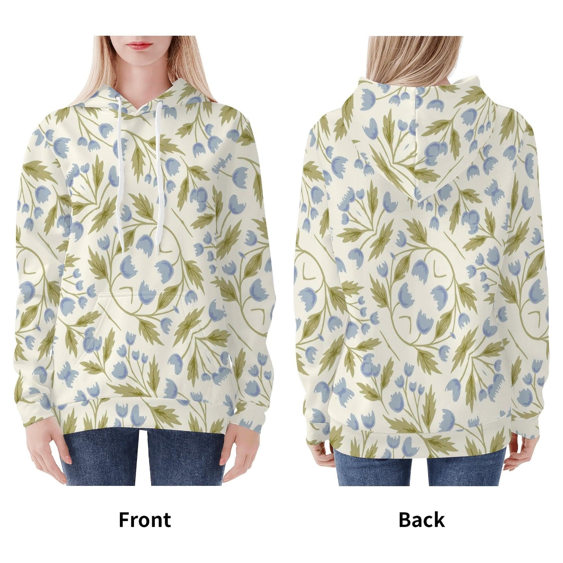 Fern Flow Hoodie - High-Quality Velvet Hoodies - Soft, Durable, and Easy Care - Ideal for Autumn and Winter - Happy Moth