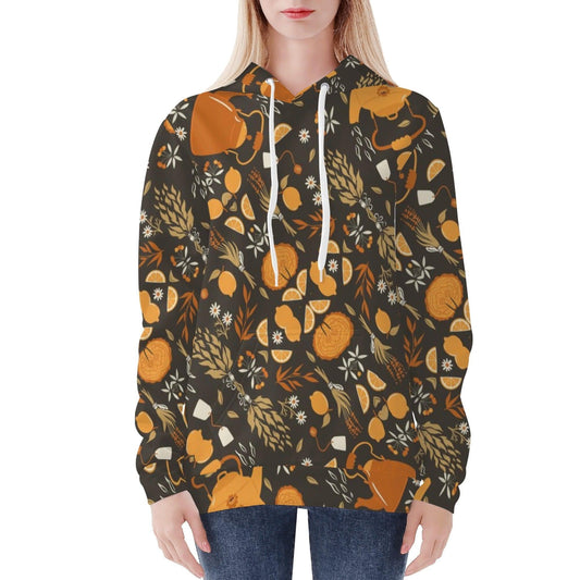 Floral Canopy Hoodie - High-Quality Velvet Hoodies - Soft, Durable, and Easy Care - Ideal for Autumn and Winter - Happy Moth