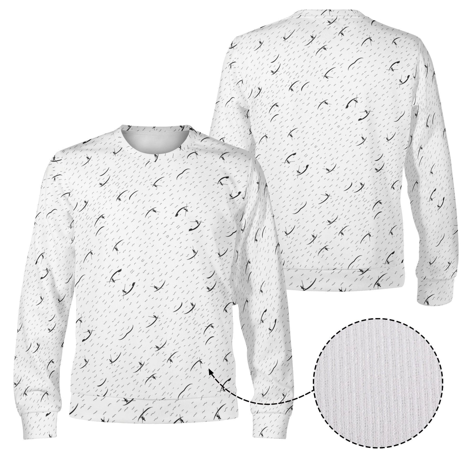 Geometric Glimmer Pullover Sweatshirt | Soft Polyester | Perfect Gift - Happy Moth