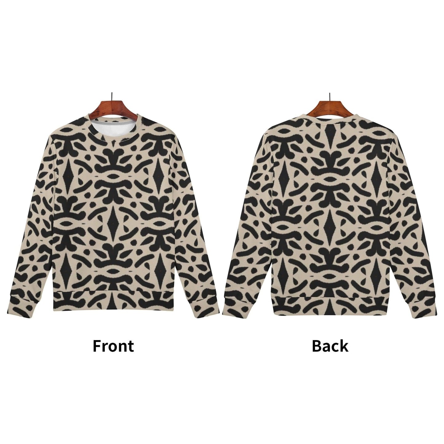 Tribal Sweatshirt | Soft Polyester Material | Long Sleeve Pullover Tops | Streetwear for Autumn Winter - Happy Moth