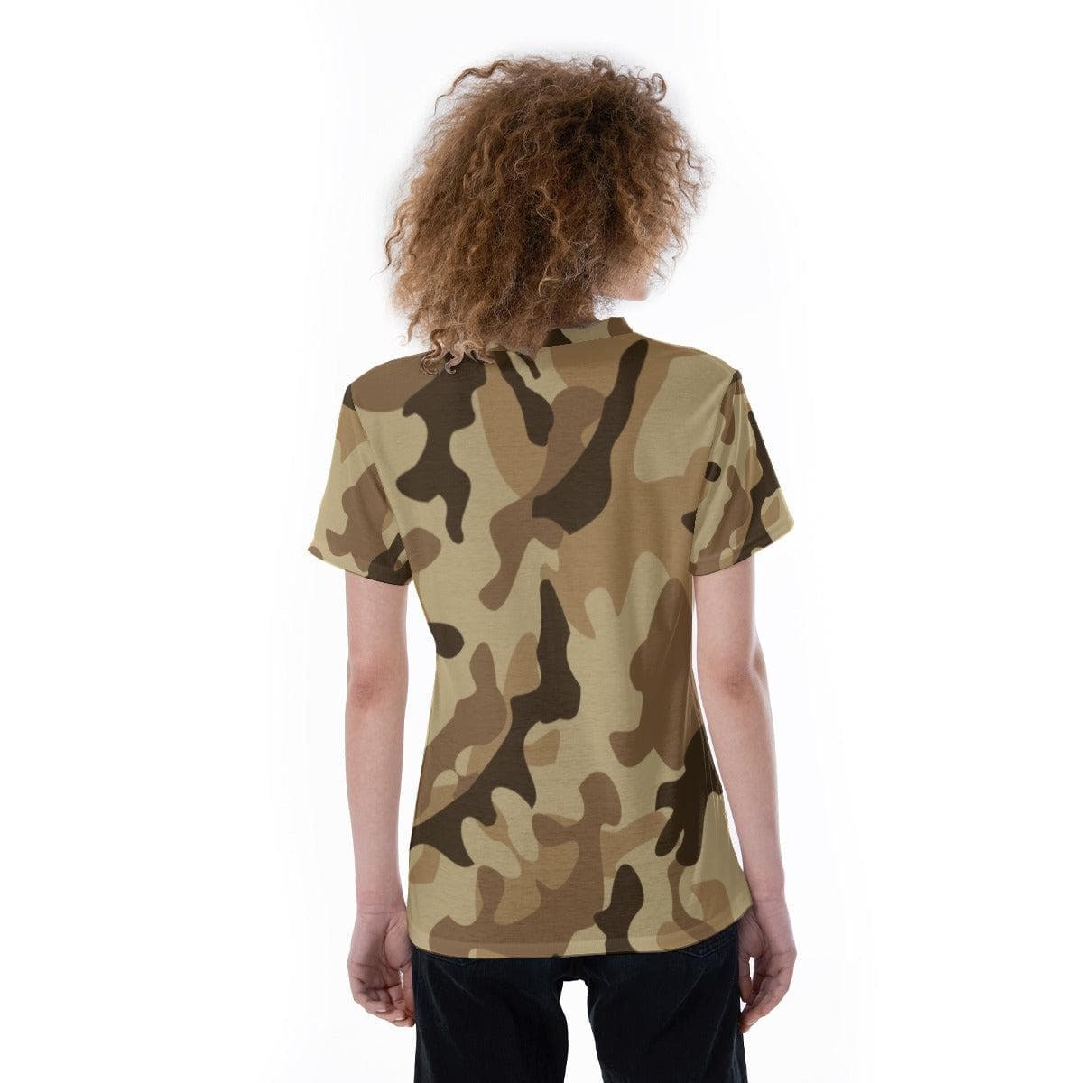 Camo V-neck Women's T-shirt