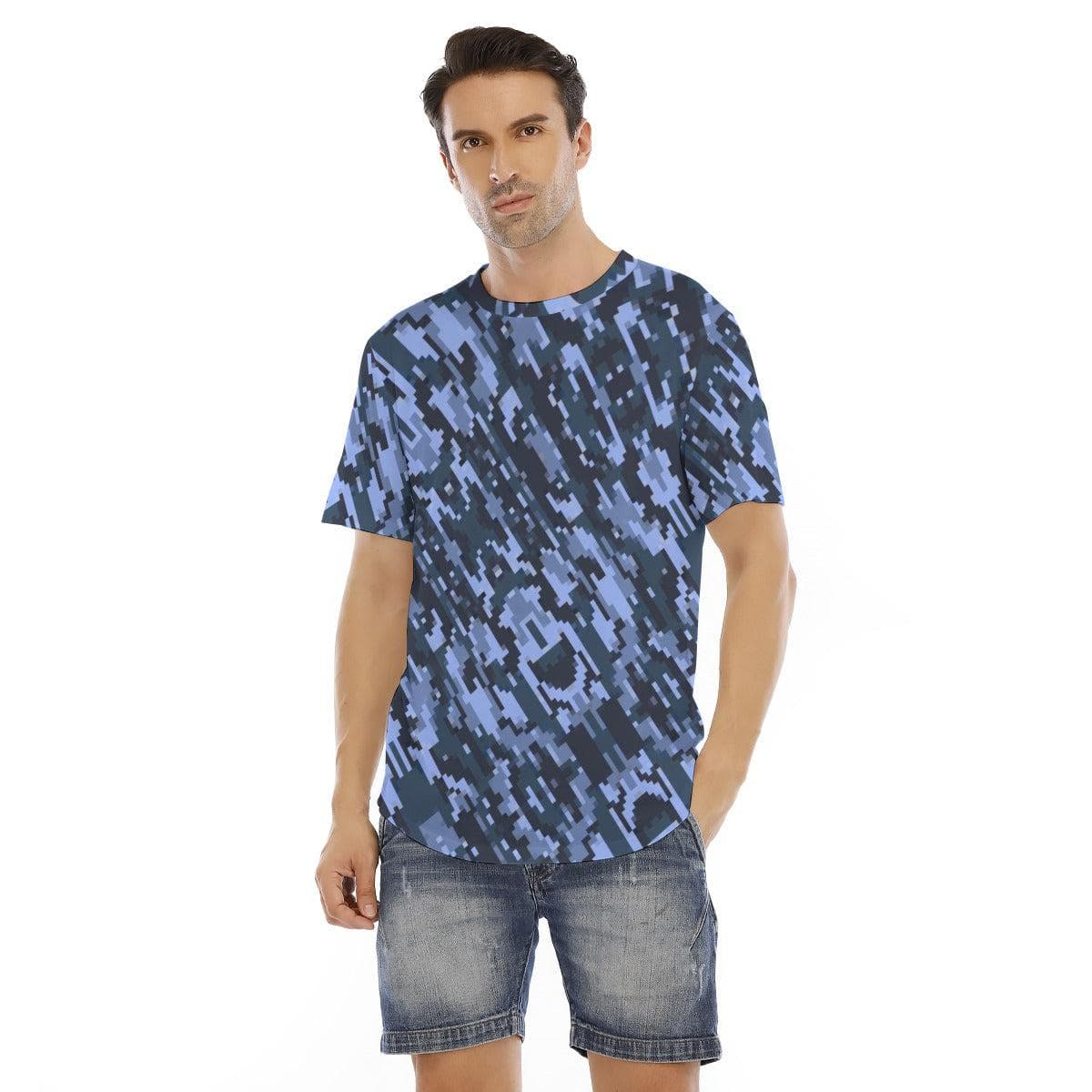 GlowMingle Men's Short Sleeve Rounded Hem T-shirt