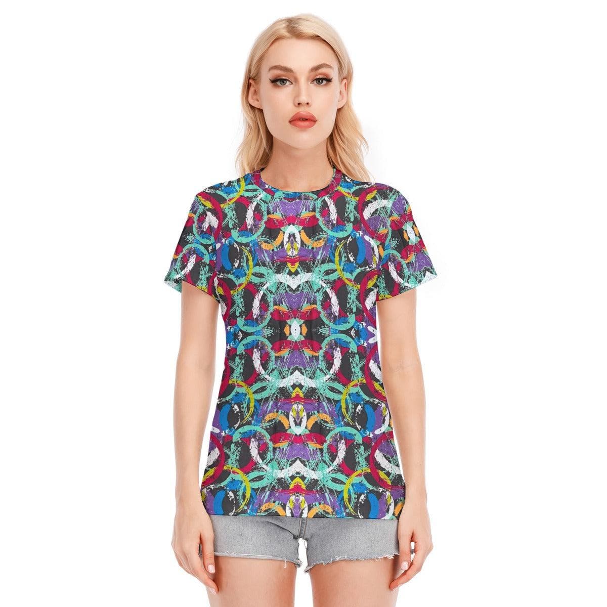 Graffiti Women's Round Neck T-Shirt | 190GSM Cotton