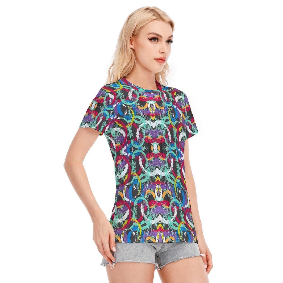 Graffiti Women's Round Neck T-Shirt | 190GSM Cotton