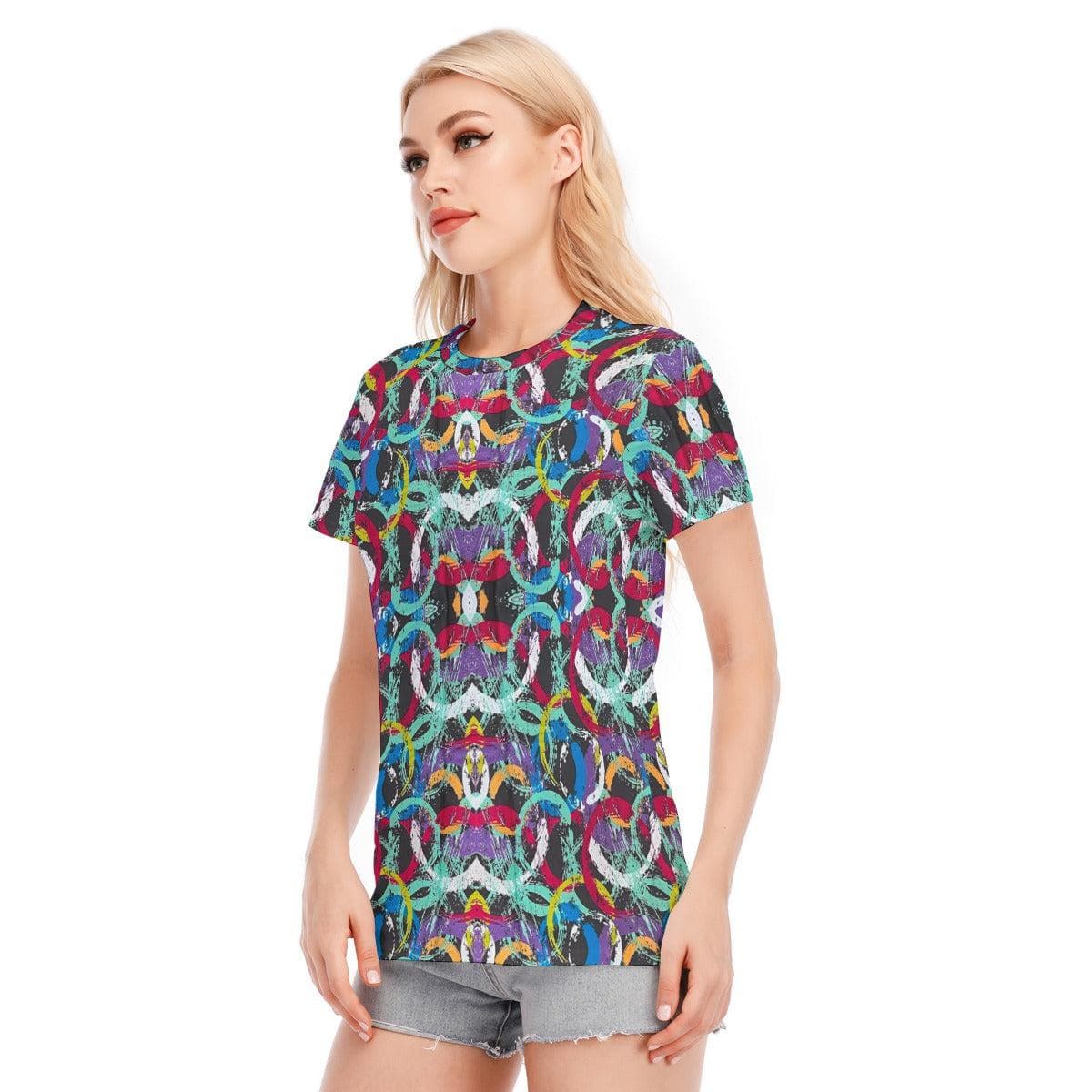 Graffiti Women's Round Neck T-Shirt | 190GSM Cotton