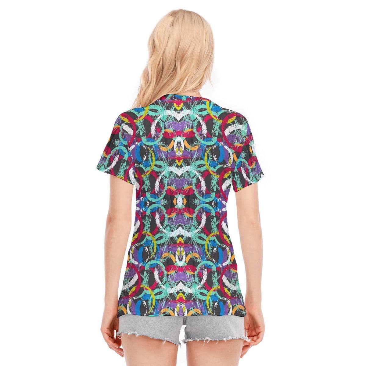 Graffiti Women's Round Neck T-Shirt | 190GSM Cotton