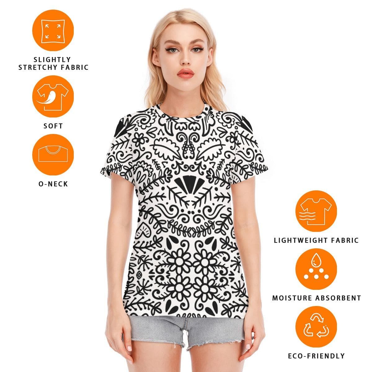 LeafLattice Women's Round Neck T-Shirt | 190GSM Cotton