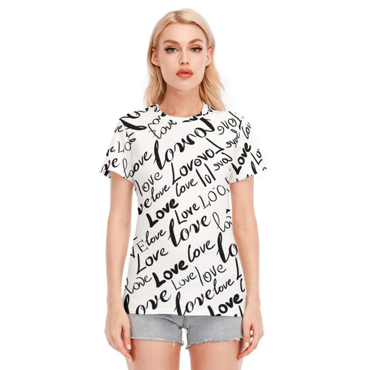 Love Women's Round Neck T-Shirt | 190GSM Cotton