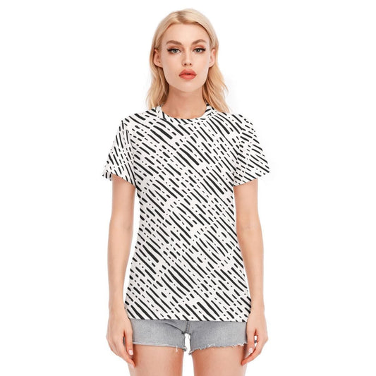 LushScatter Women's Round Neck T-Shirt | 190GSM Cotton