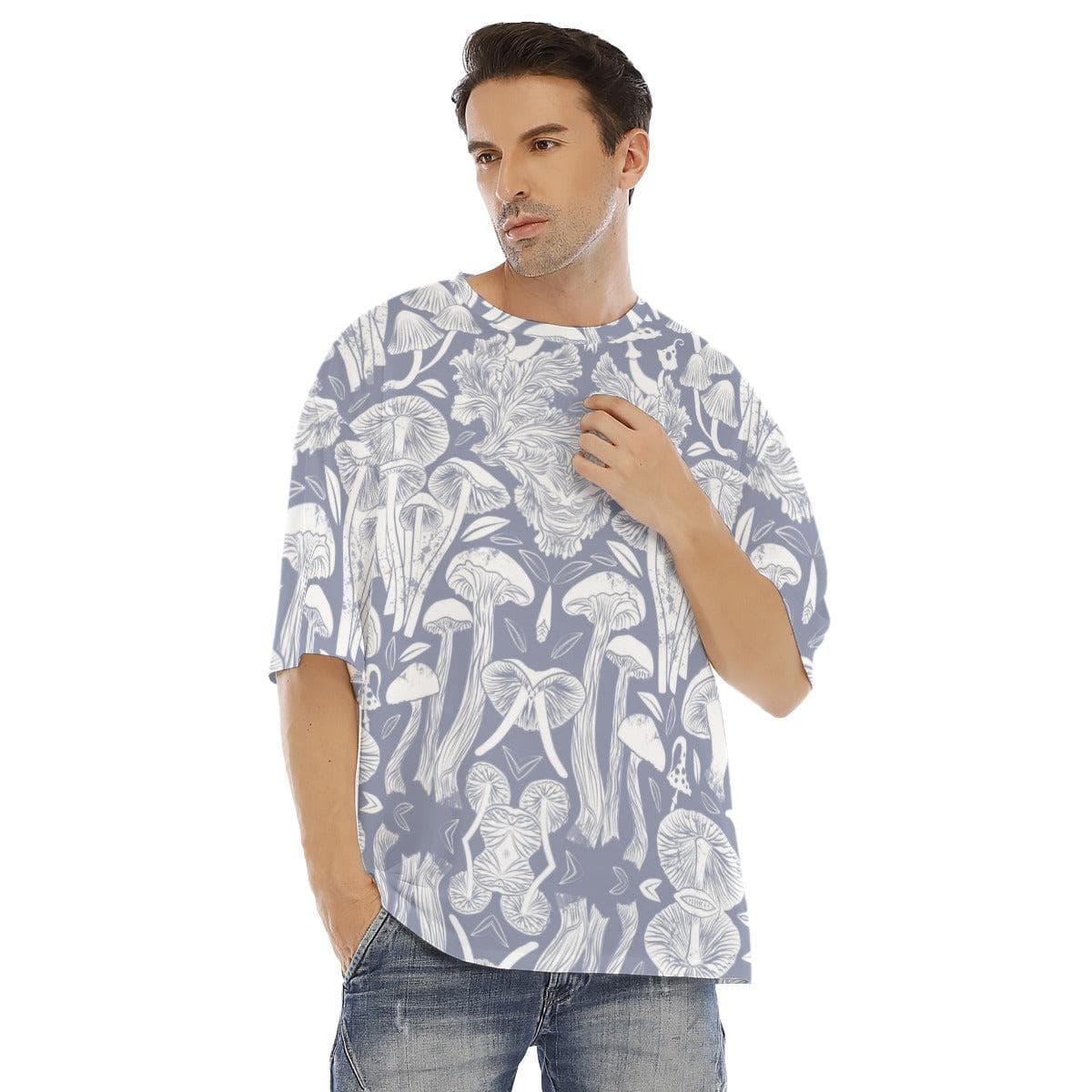 PerkyPetal Men's Drop Shoulder T-shirt With Short Sleeve