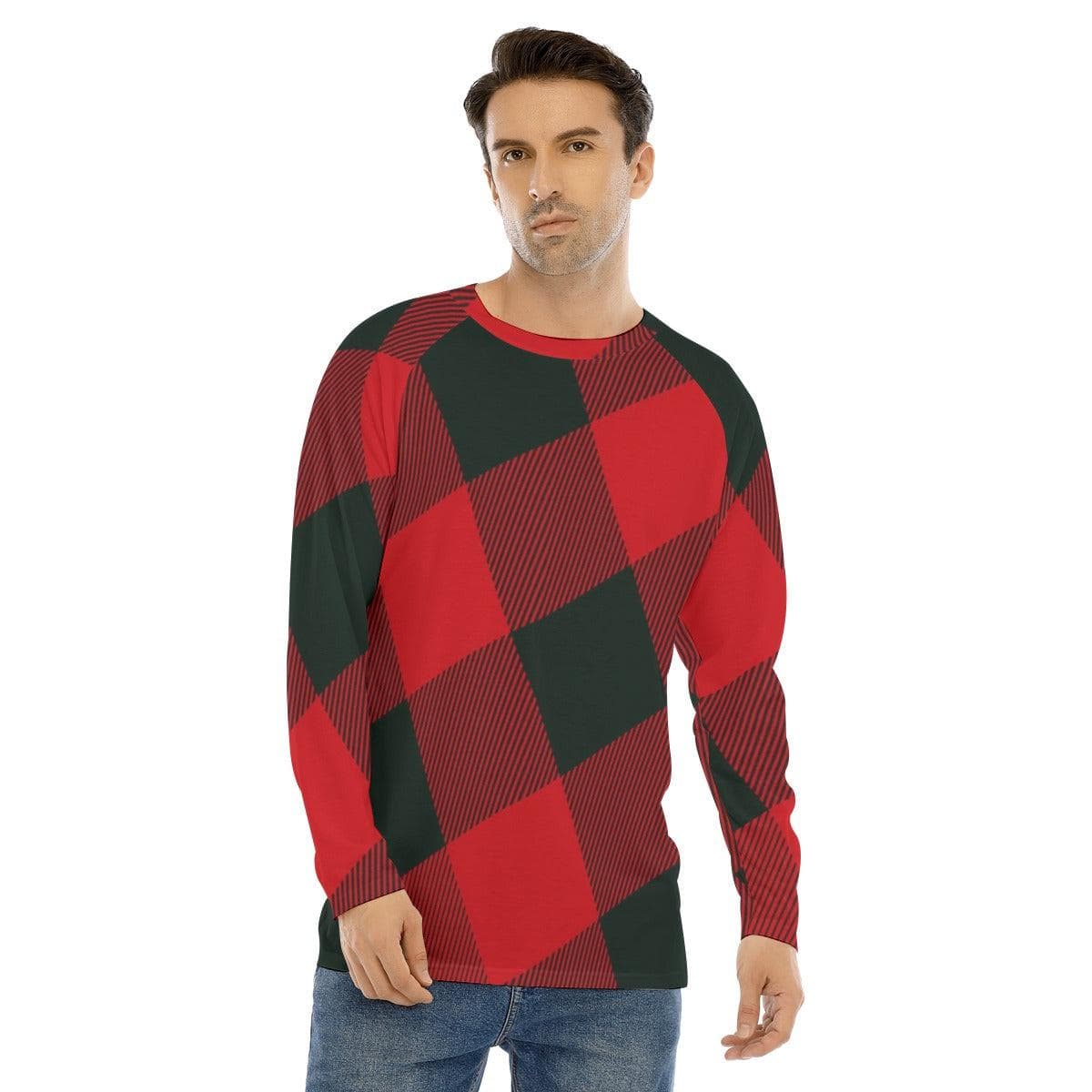 Red Cross Men's Long Sleeve T-shirt With Raglan Sleeve