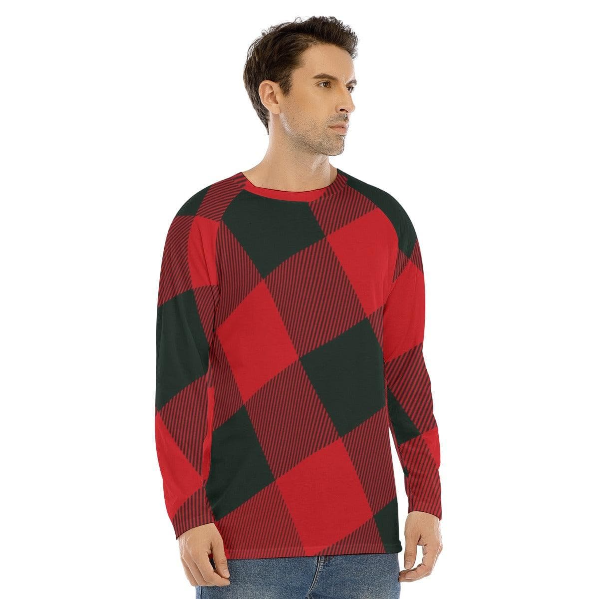 Red Cross Men's Long Sleeve T-shirt With Raglan Sleeve