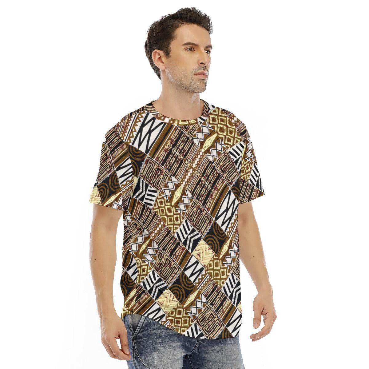 RippleBloom Men's Short Sleeve Rounded Hem T-shirt