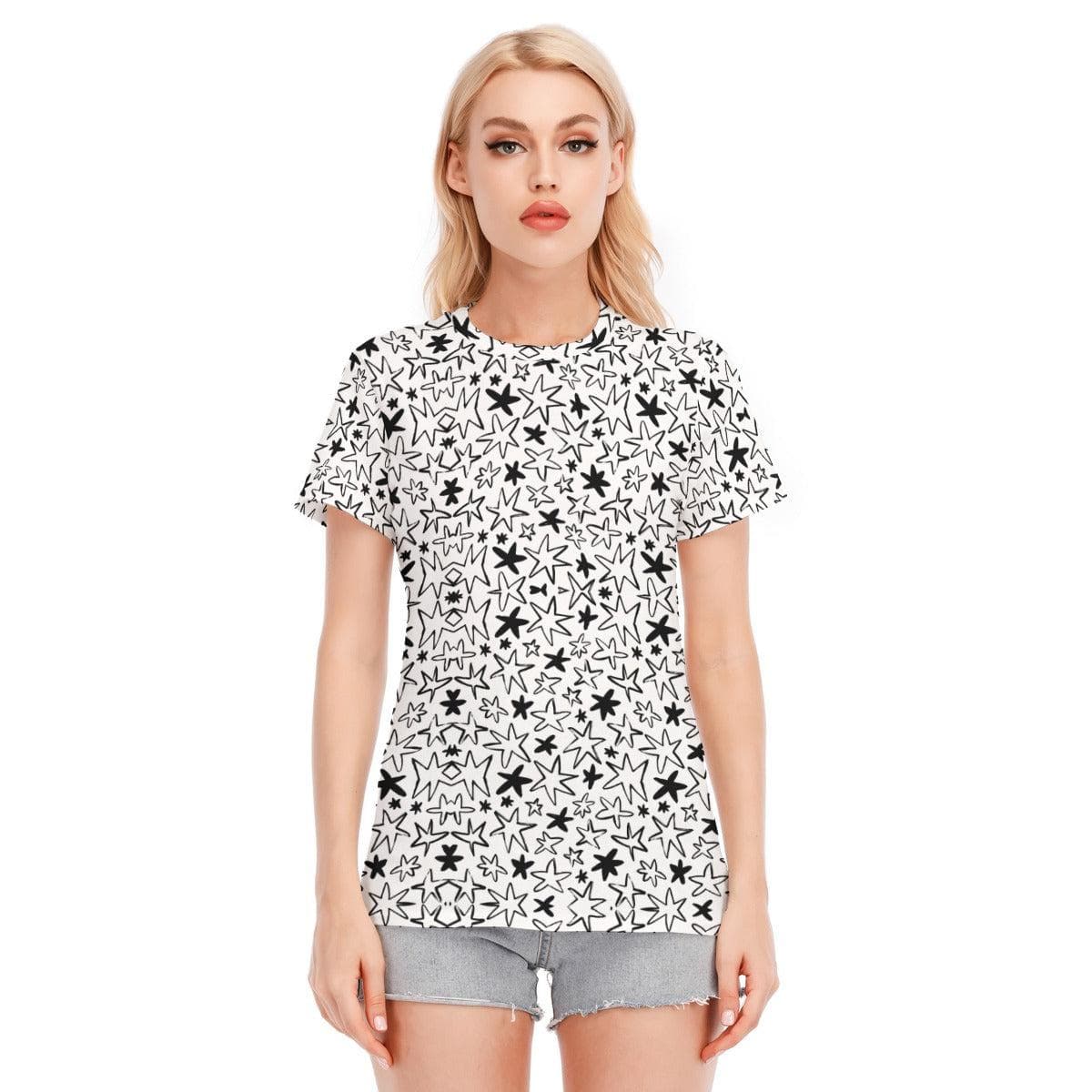 Star Women's Round Neck T-Shirt | 190GSM Cotton