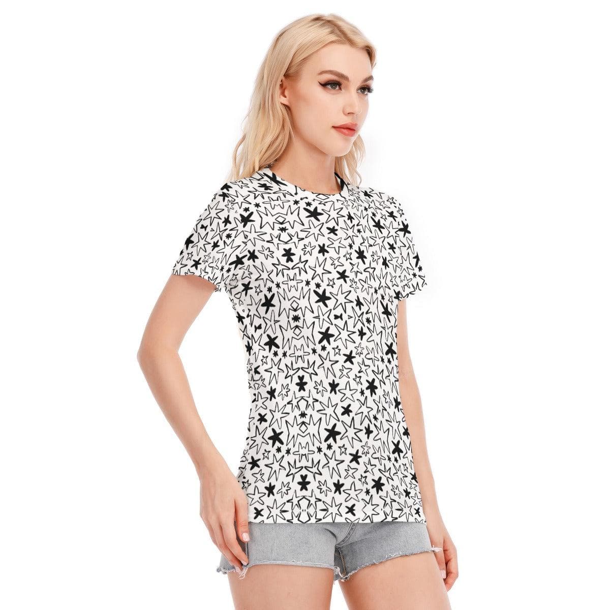 Star Women's Round Neck T-Shirt | 190GSM Cotton