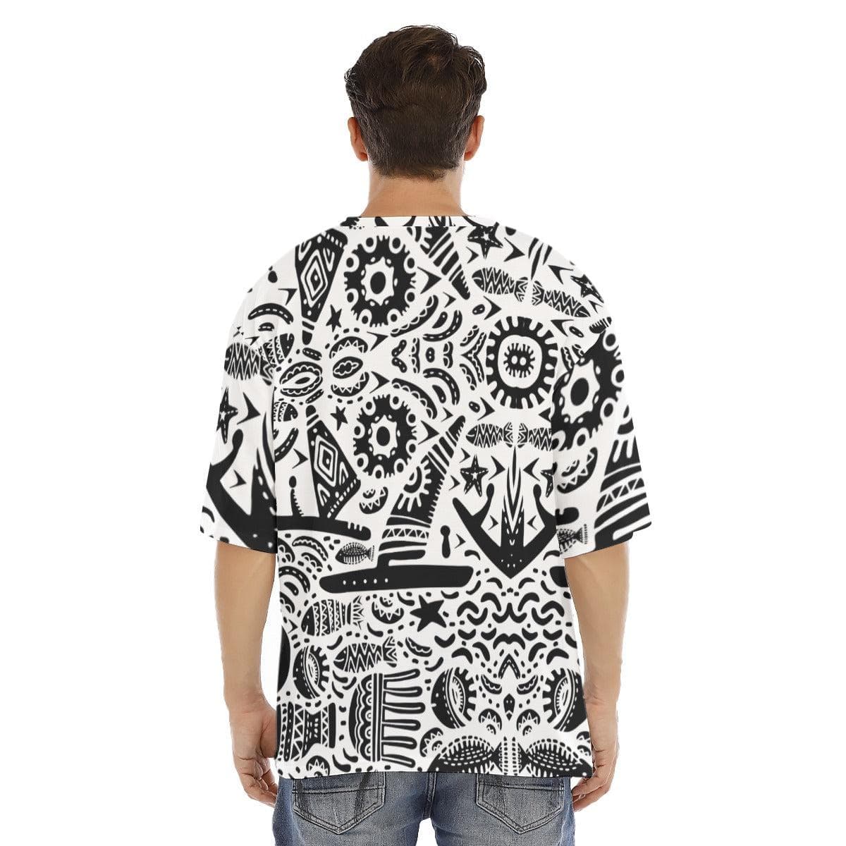 Tribal print Men's Raglan Short Sleeve T-Shirt|180GSM COTTON