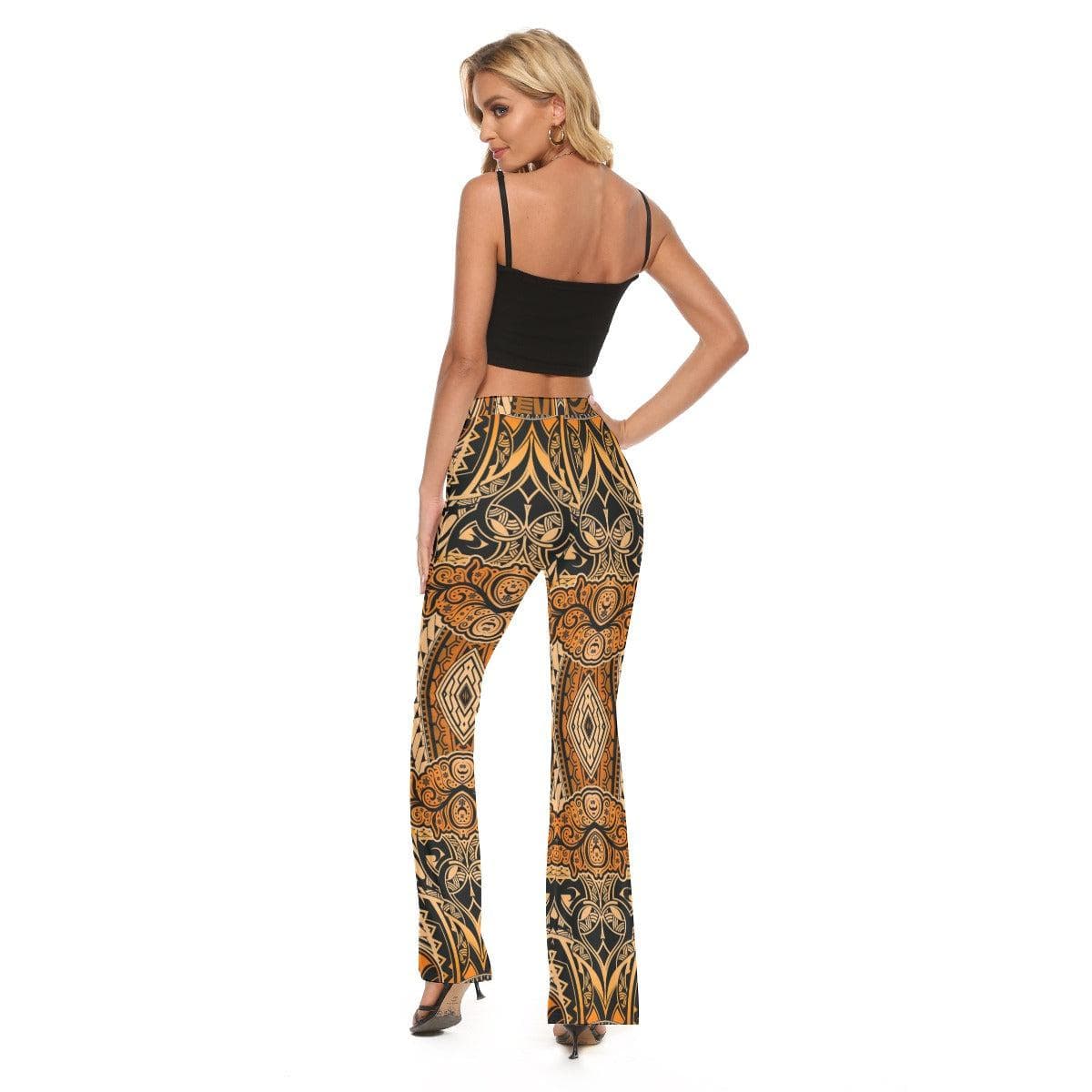 Tribal Print Women's Skinny Flare Pants