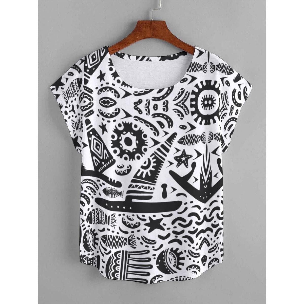 Tribal Women's Curved Hem T-shirt (Plus Size)